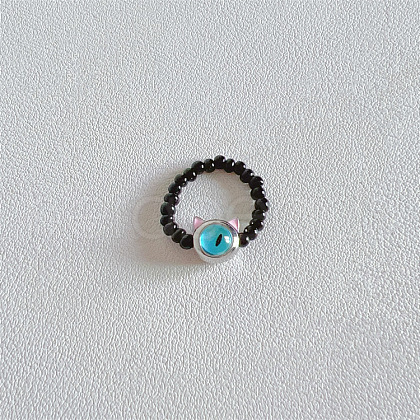 Glass Finger Rings for Women Girls FS-WG674B1-01-1