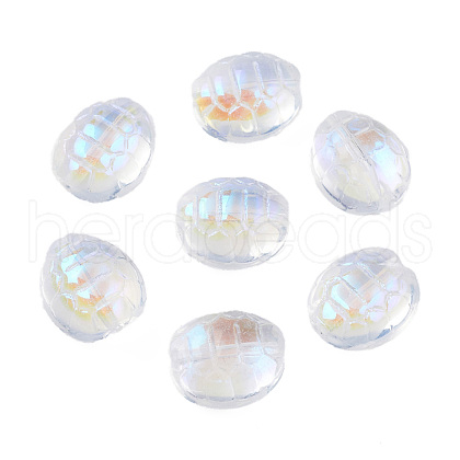 Transparent Electroplate Glass Beads GLAA-N035-022-K01-1