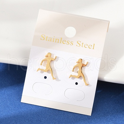 304 Stainless Steel Stud Earrings for Women EJEW-Z089-09G-1