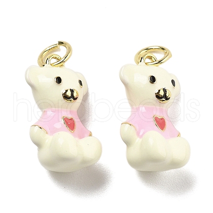 Brass Enamel Pendants KK-U060-29G-1