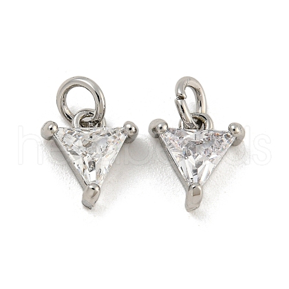 Brass Cubic Zirconia Pendant KK-G490-30P-1