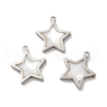 304 Stainless Steel Star Charms STAS-A080-11P-1