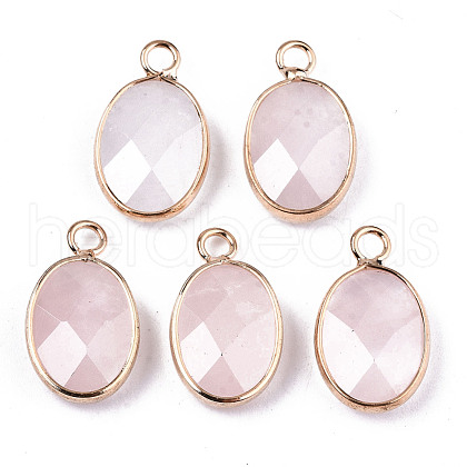 Natural Rose Quartz Pendants G-T131-106-1