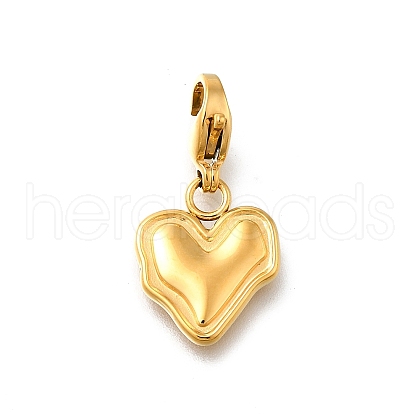 Heart 304 Stainless Steel Pendant Decorations STAS-R159-41G-01-1