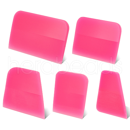 Olycraft 5Pcs 5 Styles TUP Plastic Scrapers TOOL-OC0001-62-1