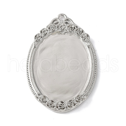 Brass Brass Pendant Cabochon Settings KK-V005-02P-02-1