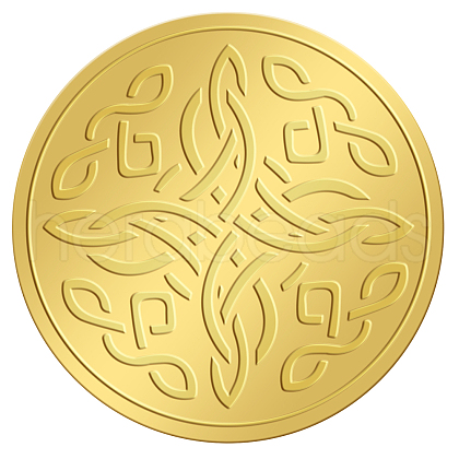 Self Adhesive Gold Foil Embossed Stickers DIY-WH0211-260-1