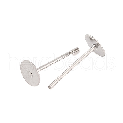 Tarnish Resistant Original Color Stainless Steel Stud Earring Findings X-STAS-E025-5-1