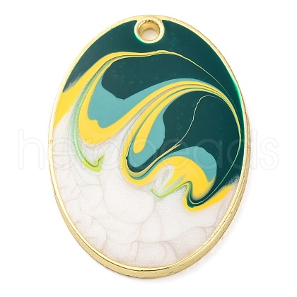 Alloy Enamel Pendants PALLOY-S034-02KCG-I-1
