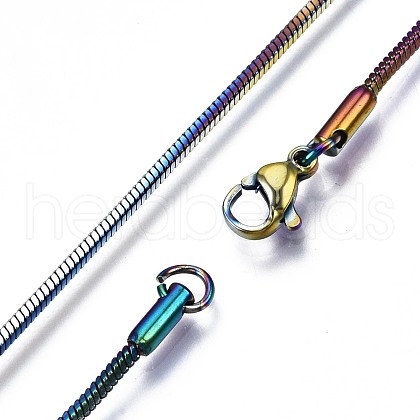 Ion Plating(IP) 304 Stainless Steel Snake Chain Necklace STAS-S119-005-1