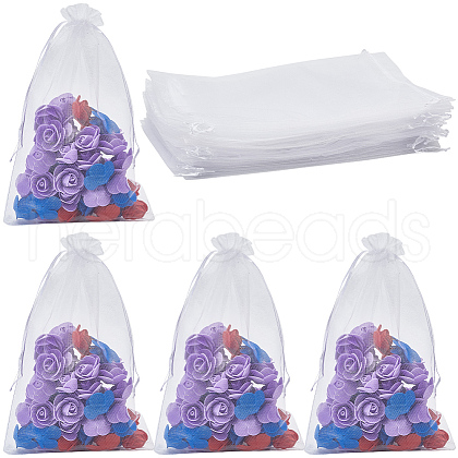 SOFPLATE 30pcs Large Organza Pouches Portable Shoes Bag Travel Storage Drawstring Bags OP-SP0001-03A-01-1