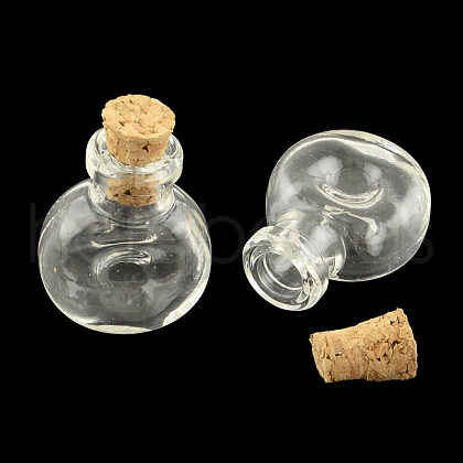 Flat Round Glass Bottle for Bead Containers X1-AJEW-R045-06-1