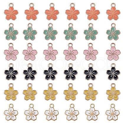 Light Gold Plated Alloy Enamel Pendants PALLOY-SC0002-42-1