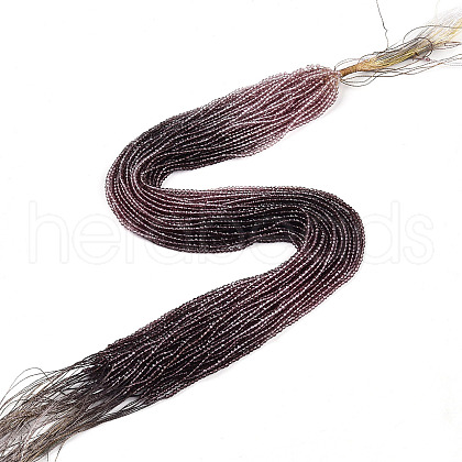 Transparent Gradient Color Glass Beads Strands GLAA-H021-01A-22-1