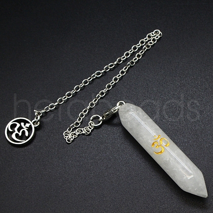 Natural Quartz Crystal Dowsing Pendulum Big Pendants PW-WG9E0C0-08-1