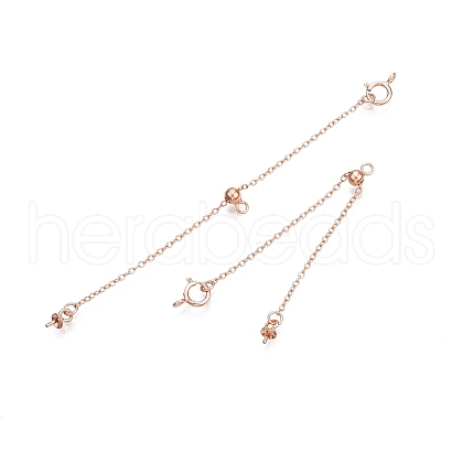 925 Sterling Silver Chain Extenders STER-N016-02RG-1