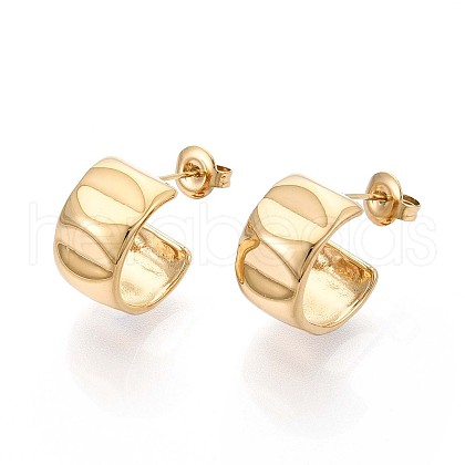 304 Stainless Steel Stud Earrings EJEW-N059-09G-1