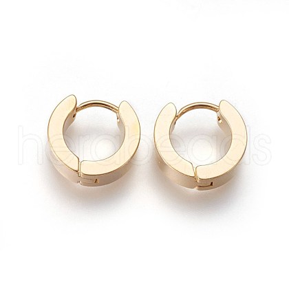 304 Stainless Steel Huggie Hoop Earrings X-EJEW-O087-09A-1