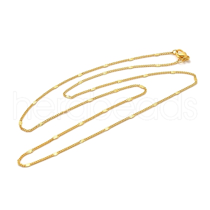 2mm Rack Plating Brass Twisted Chain Necklaces for Women Men MAK-L044-61G-1