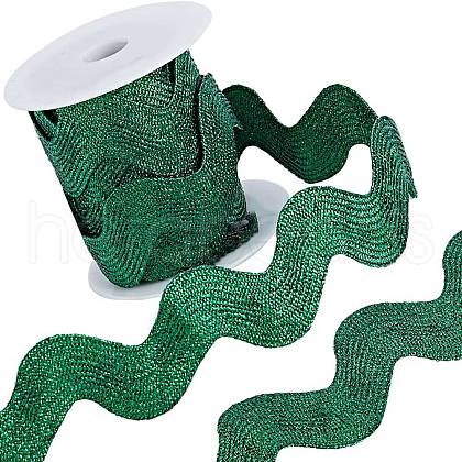 Gorgecraft 5 Yards Polyester Wavy Fringe Trim Ribbon OCOR-GF0003-45A-1