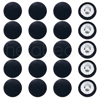 SUPERFINDINGS 20Pcs Velvet with Aluminum Shank Buttons BUTT-FH0001-009A-1
