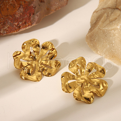304 Stainless Steel Stud Earring for Women EJEW-K302-04G-1