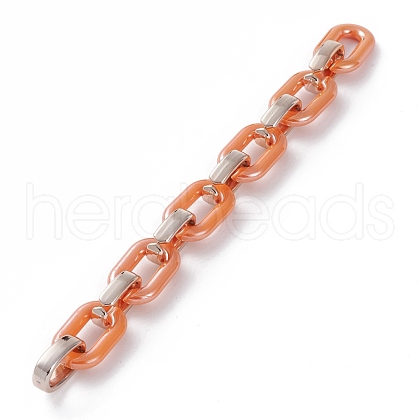 Handmade Opaque Acrylic Cable Chains AJEW-JB00890-04-1