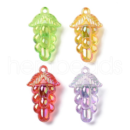 Electroplate Transparent UV Plating Acrylic Pendants OACR-I014-26-1