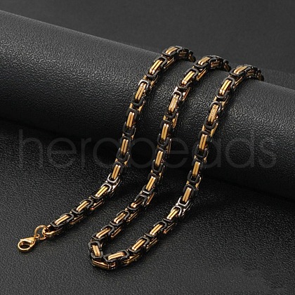 Stainless Steel Byzantine Chain Necklaces for Men FS-WG56795-210-1