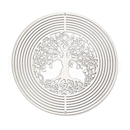 201 Stainless Steel Laser Cut Tree of Life Connector Charms STAS-Z116-02P-04-1