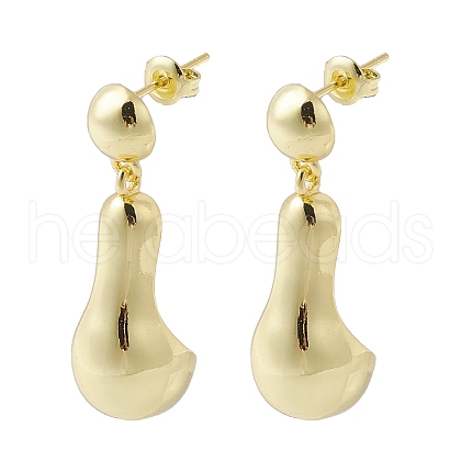 Brass Dangle Stud Earrings EJEW-M244-04G-1