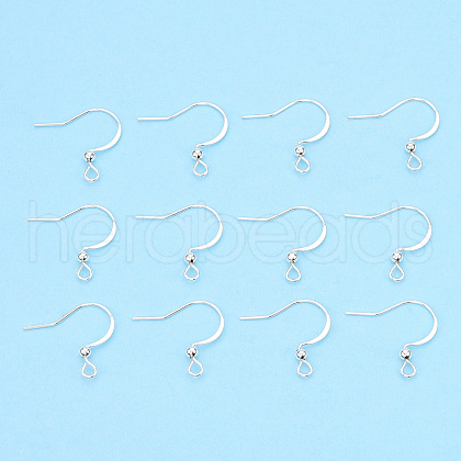 Long-Lasting Plated Brass French Hooks with Coil and Ball KK-K204-137S-1