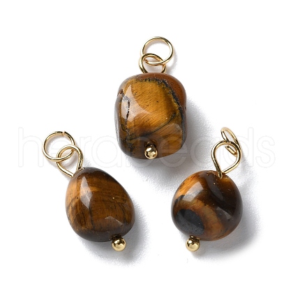 Natural Tiger Eye Pendants STAS-C120-07G-1
