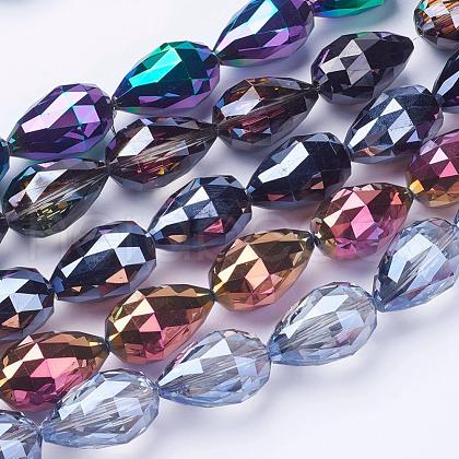 Electroplate Glass Beads Strands EGLA-E049-1