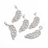 Brass Micro Pave Cubic Zirconia Pendants KK-E068-VB275-4