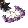 Halloween Theme Natural Amethyst Chips Tree of Life Decorations DJEW-B013-02H-2