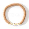 Bohemian Style Polymer Clay Beads Stretch Bracelets for Women Men XS5734-2-1