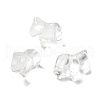 Natural Quartz Crystal Carved Half Hole Beads G-K367-02A-1