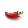 Brass Enamel Pendants KK-U066-02A-G-2