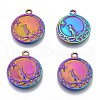Ion Plating(IP) 201 Stainless Steel Pendants STAS-N098-188M-2