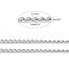 Non-Tarnish 3.28 Feet 304 Stainless Steel Curb Chains X-CHS-R008-04-2