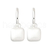 Brass Pendants Hoop Earrings EJEW-B120-08S-02-4