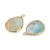 Natural Flower Amazonite Pendants G-K347-08G-04-2