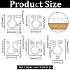 ARRICRAFT 100Pcs 5 Styles Plastic Clip-on Earring Findings KY-AR0001-30-2