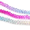 Transparent Painted Glass Beads Strands X1-DGLA-A034-T2mm-A14-4