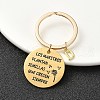 201 Stainless Steel & Brass Letter Keychain KEYC-YW00095-04-1