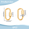 Unicraftale 8Pcs 304 Stainless Steel Screw Carabiner Lock Charms STAS-UN0058-40G-3