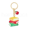 5Pcs 5 Styles Graduation Theme Resin Pendant Keychains KEYC-JKC01271-4