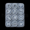 12 Constellations Flat Round DIY Silicone Molds SIMO-C012-03-5