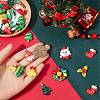 SUNNYCLUE 48Pcs 12 Styles Christmas Theme Opaque Resin Pendants RESI-SC0005-66-3
